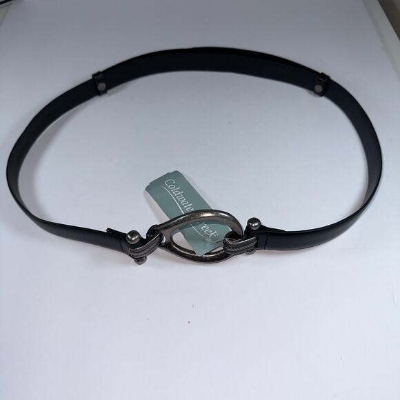 Coldwater Creek Plus Size Belt Women’s 1X/2X/3X Black Leather Adjustable NWT! - Picture 2 of 9